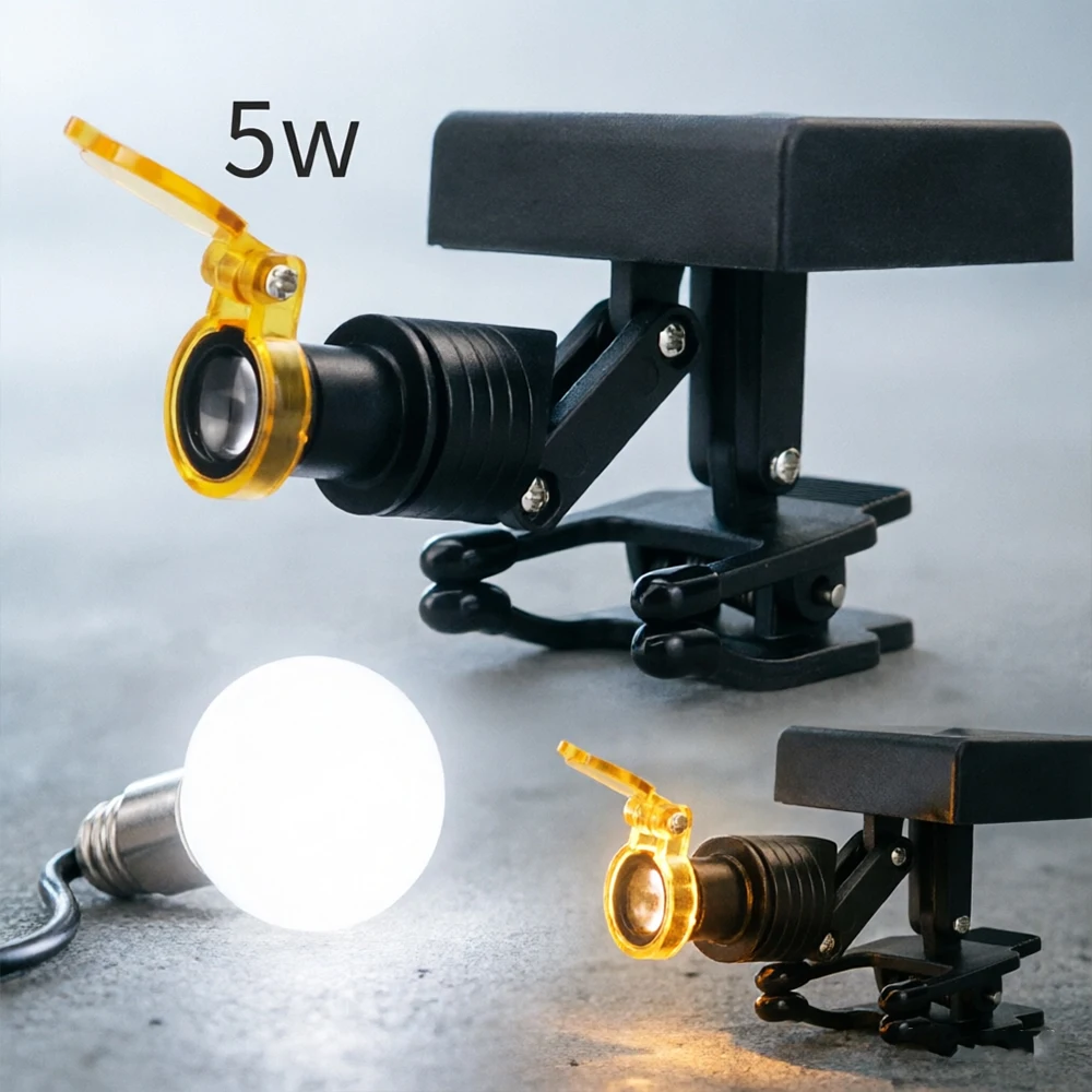 Wireless Dental Loupe 5W LED Headlight Portable Surgical Headlamp Adjustable Brightness Optical Filter for Dentists