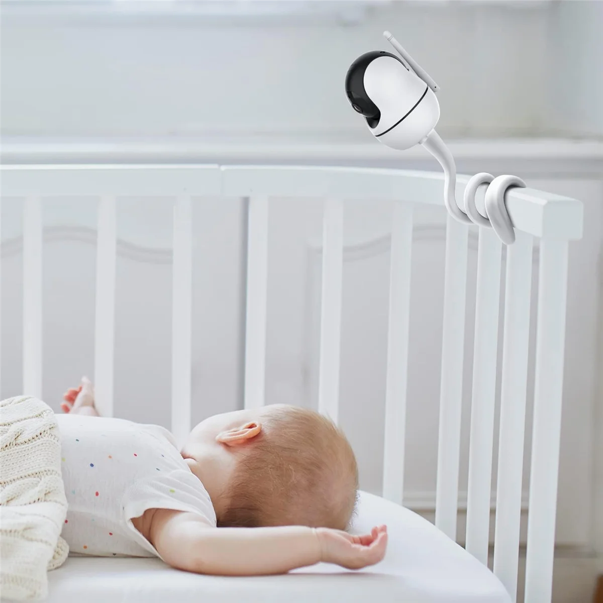ABFW Baby Monitor Stand, Flexible Camera Stand of Crib, Without Damaging the Wall, Baby Monitor Stand Camera Stand