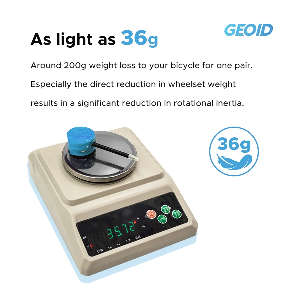 Geoid TPU Inner Tube Presta Valve Bicycle Road Bike Tire 700C 20-30C Super Light MTB 29 60mm 75mm Length Valve Bike Tire