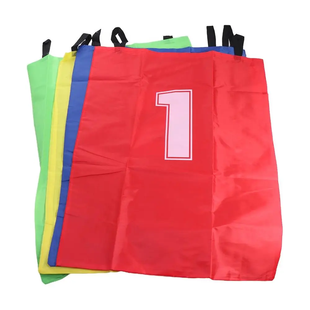 

4pcs Colorful Kids Jumping Bags Foldable Easy To Carry Kangaroo Jumping Bag Portable Dacron Kids Field Race Bag Sack Race Bag
