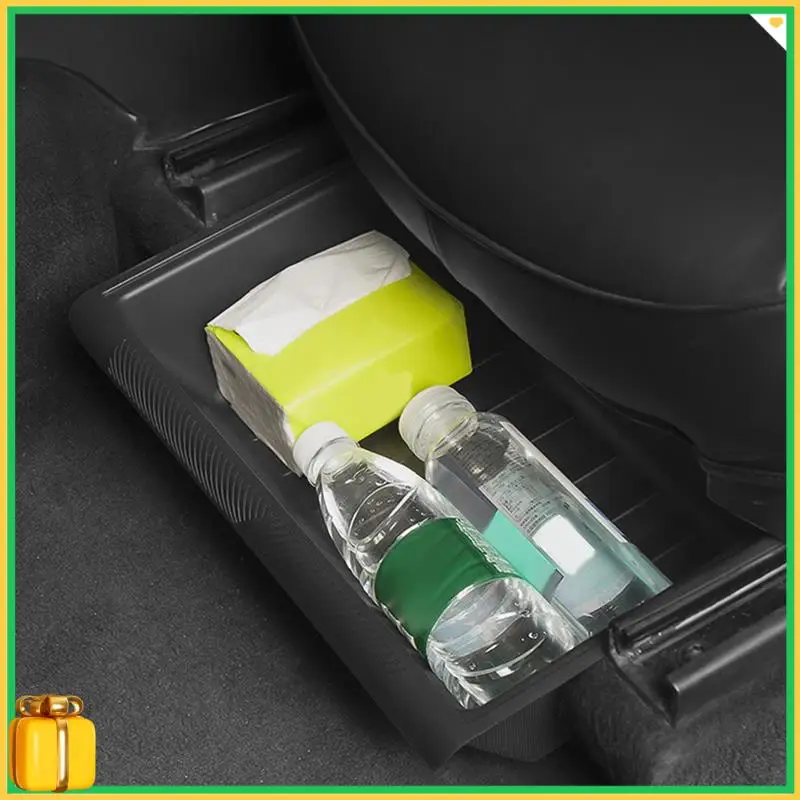 

Ящик для хранения под сиденьем премиум-класса с крышкой для Tesla Model Y 2017-2024, органайзер для центральной консоли, детали передней сумки на заднем сиденье