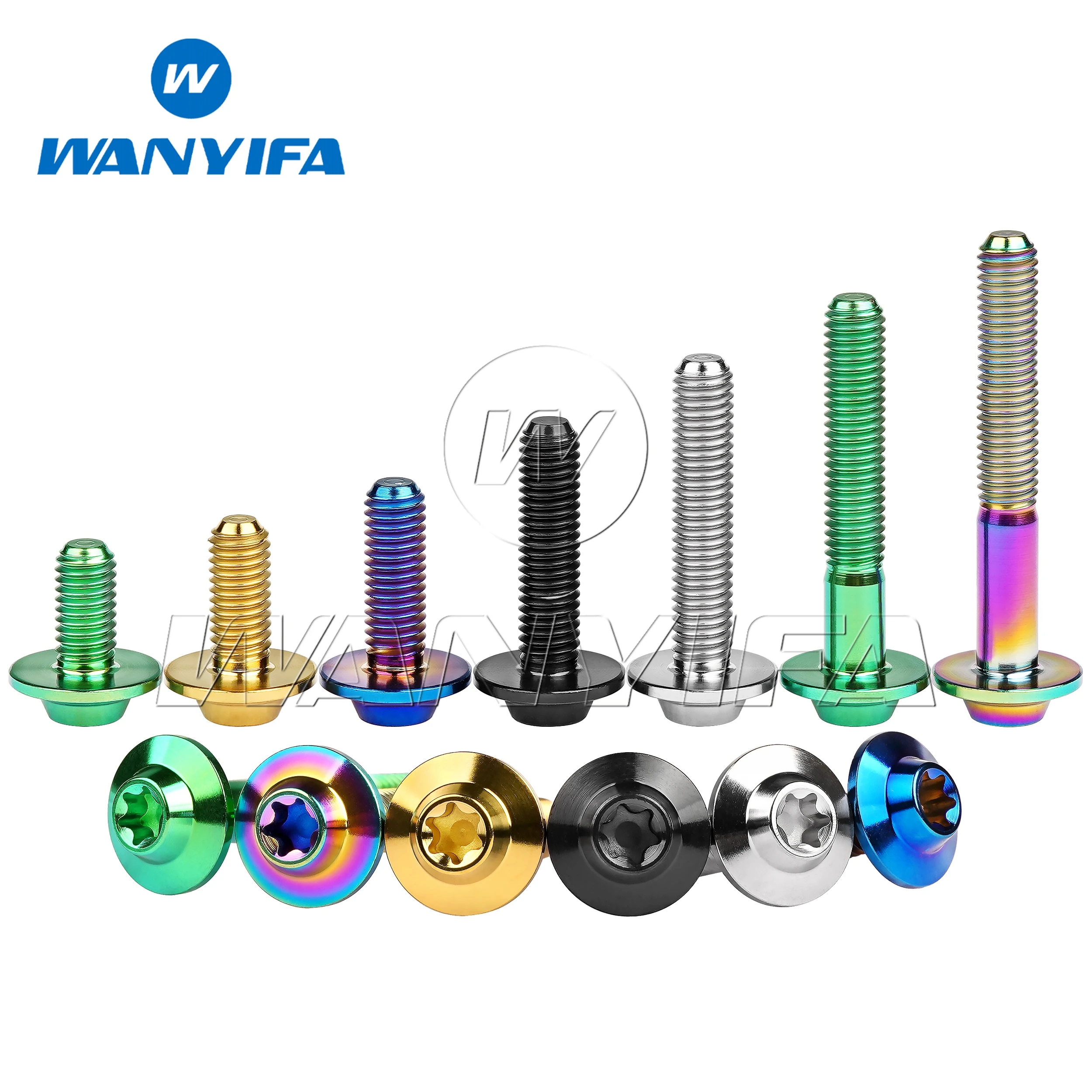 Wanyifa Titanium Bolt M5 M6x10/12/15/20/25/30/35mm Torx head Screws is suitable for motorcycle shell Modification and Repair