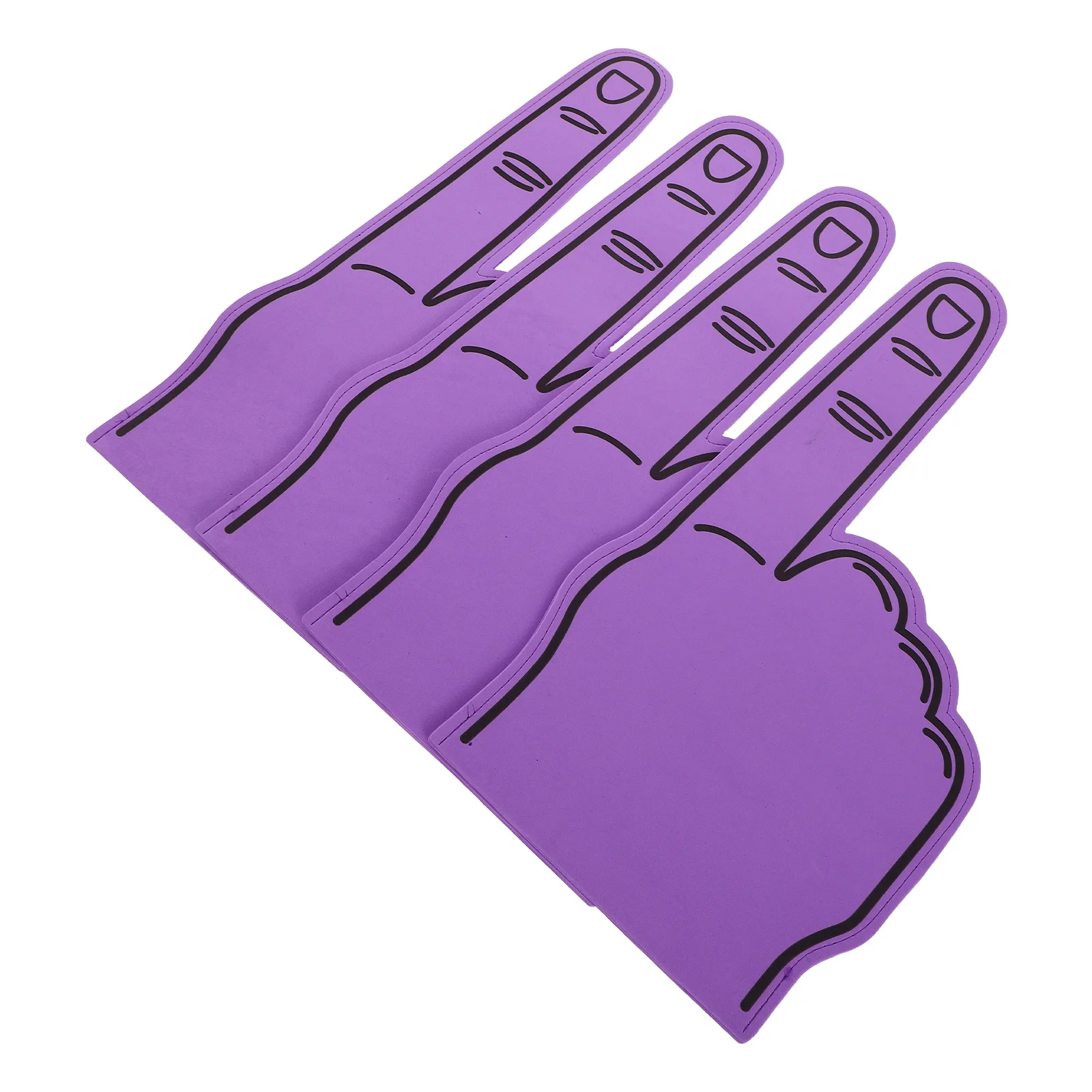 

4pcs Cheerleading Foam Finger Lightweight Eva Vibrant Colors For Sports Events Team Spirit School Community Corporate Activities