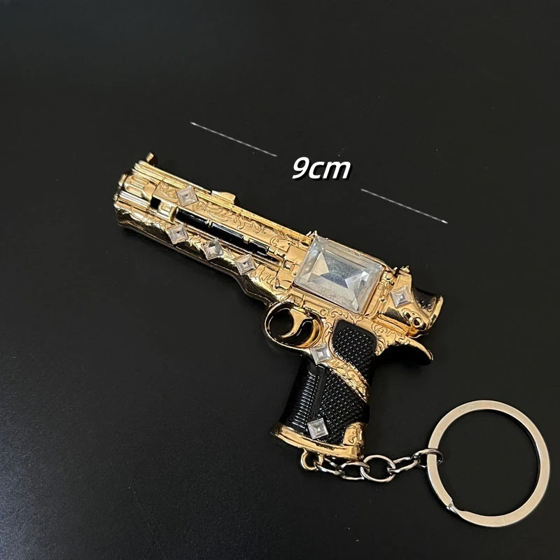 9 سنتيمتر PUBG قلب سوريا مسدسات سلاسل المفاتيح لعبة الأجهزة الطرفية لعبة واقعية بندقية الأسلحة نماذج الحرف المعدنية الحلي الأولاد الهدايا