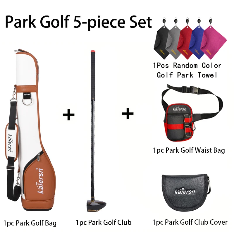 Kaiersn Park Golf 5-Piece Set – Complete Starter Kit with Bag, Club, Cover, Waist Pouch & Towel