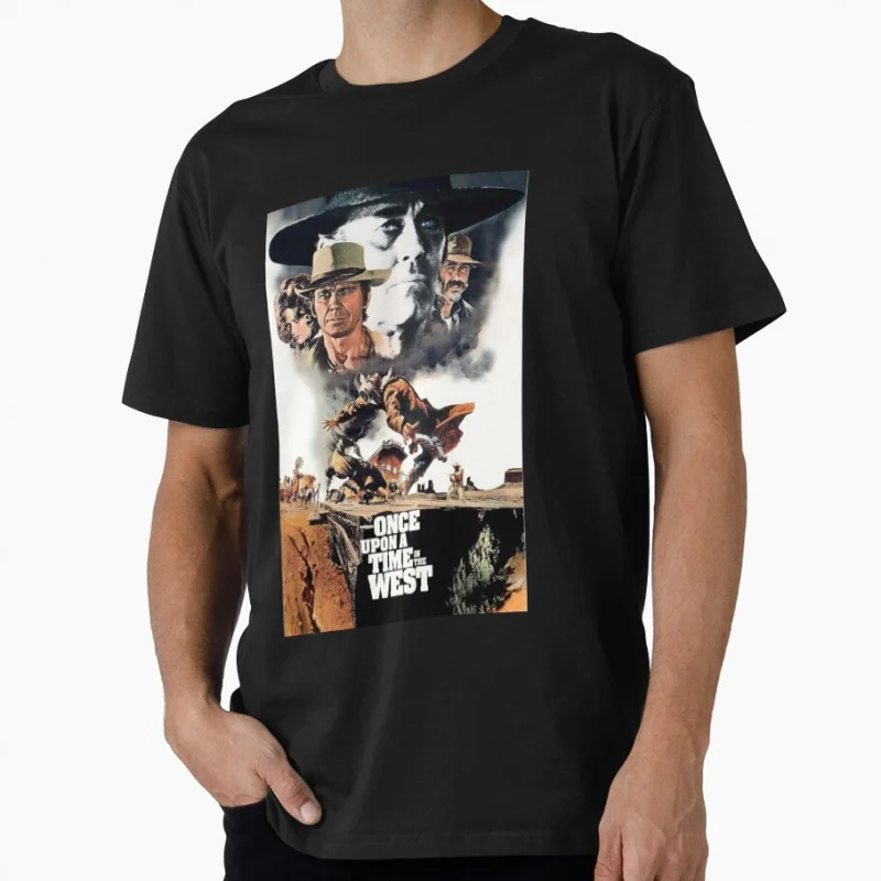 Eastwood Once Upon a Time in the West 1968 western movie Vintage cowboy film gift t shirt Large size Tops