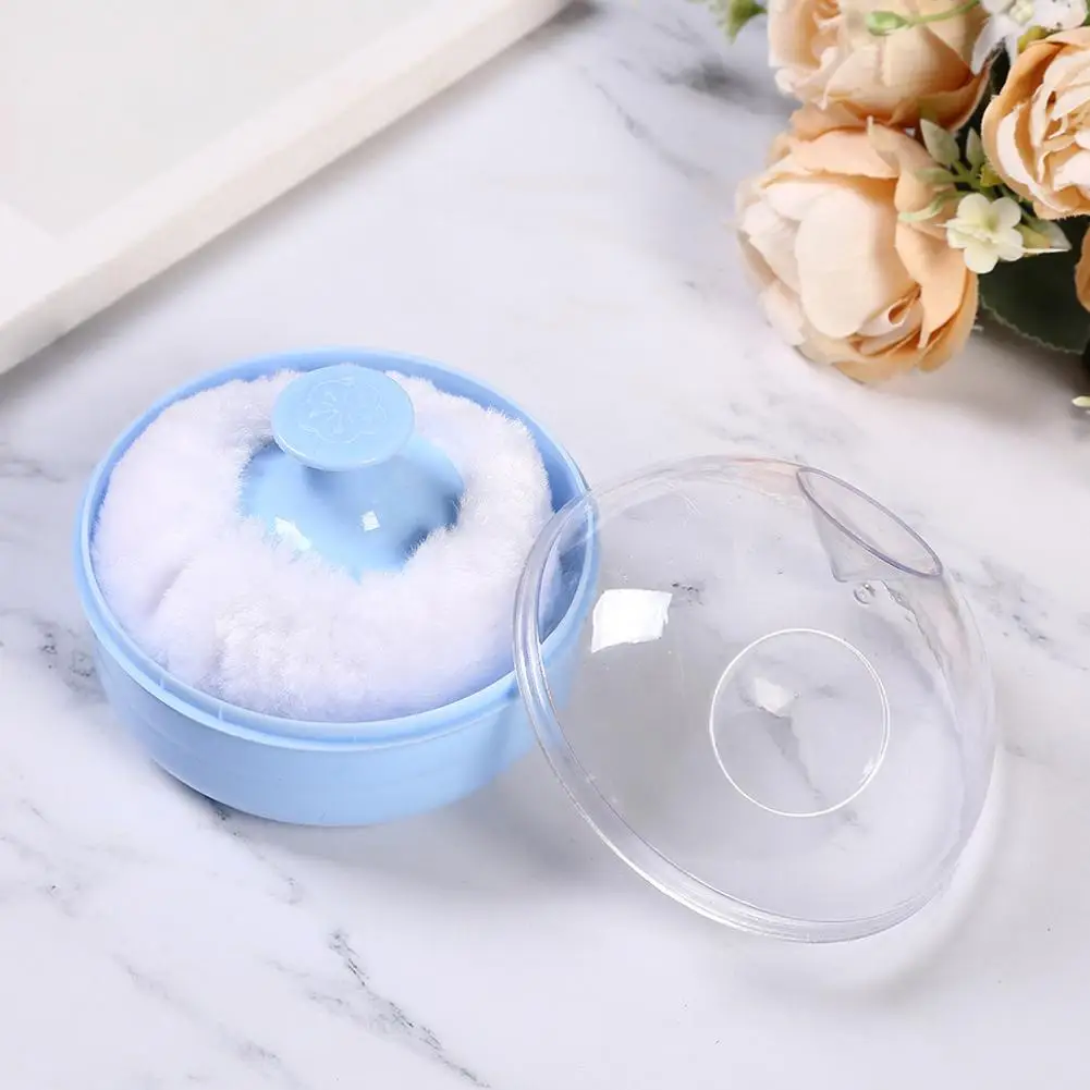 Baby Body Powder Special Powder Puff Portable Hygienic Storage Sealing Power Face Makeup Box Tool Container R8C3