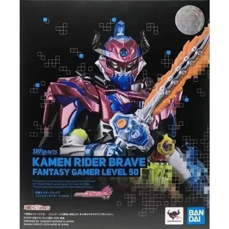 In Stock Bandai Original S.H.Figuarts Kamen Rider Brave Fantasy Gamer Level 50 Anime Action Figure Collectible Model Toys Gifts