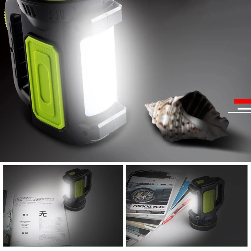 LED Strong Searchlight Flashlight Portable Hand Lamp Rechargeable 2 Lighting Modes Emergency Hiking Camping Energe Saving Torch