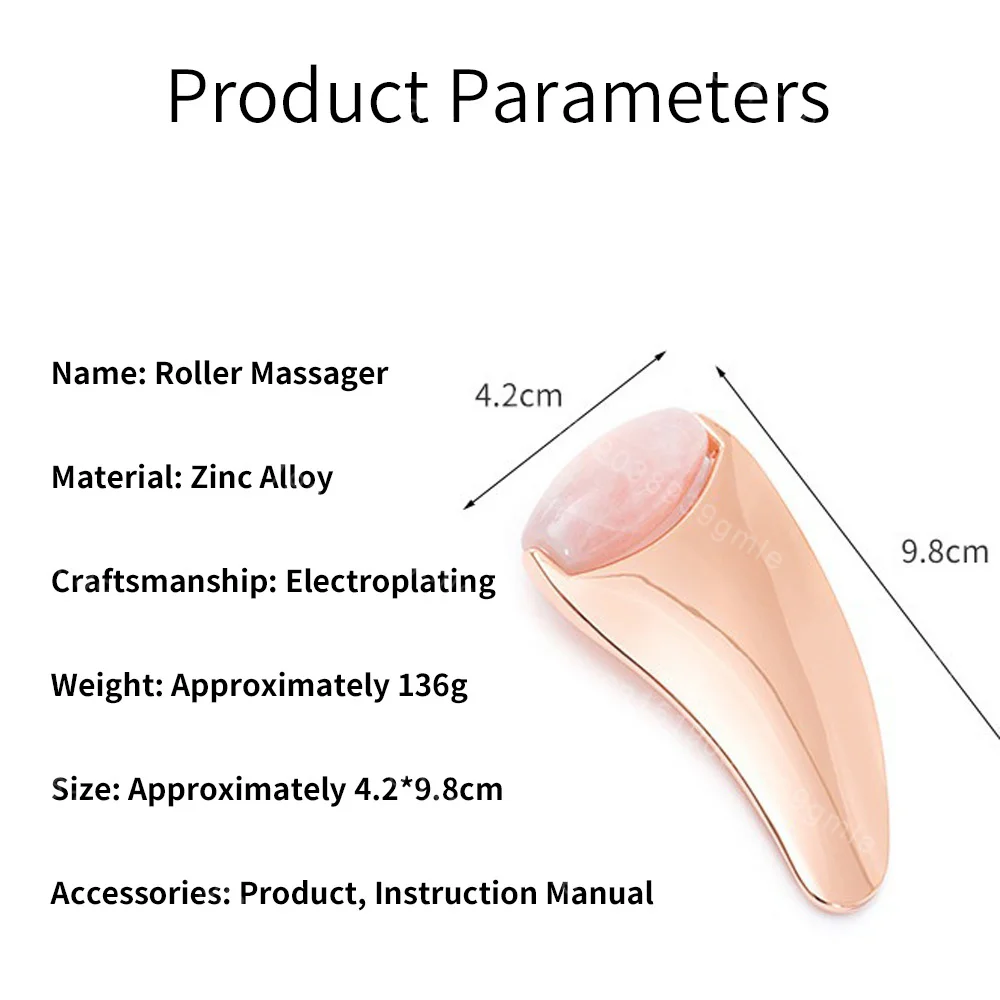 Masajeador Facial con rodillo de Jade, tablero Gua Sha de Metal, eliminador de arrugas, estiramiento Facial fino, herramientas de masaje corporal Facial de belleza