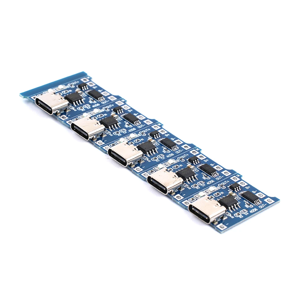 50PCS 5V 1A For USB-C Input Lithium For Battery For Charger PCB for 3.6V 3.7V Cells with Short Circuit and Thermal Protection