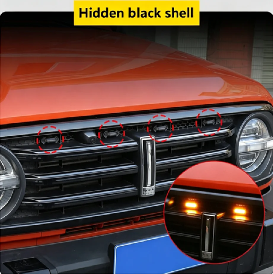 LED Front Grille Lights Day Running Light Hidden Yellow Grille Lamp Off‑road Accessories For GWM Tank 300 2020‑2026