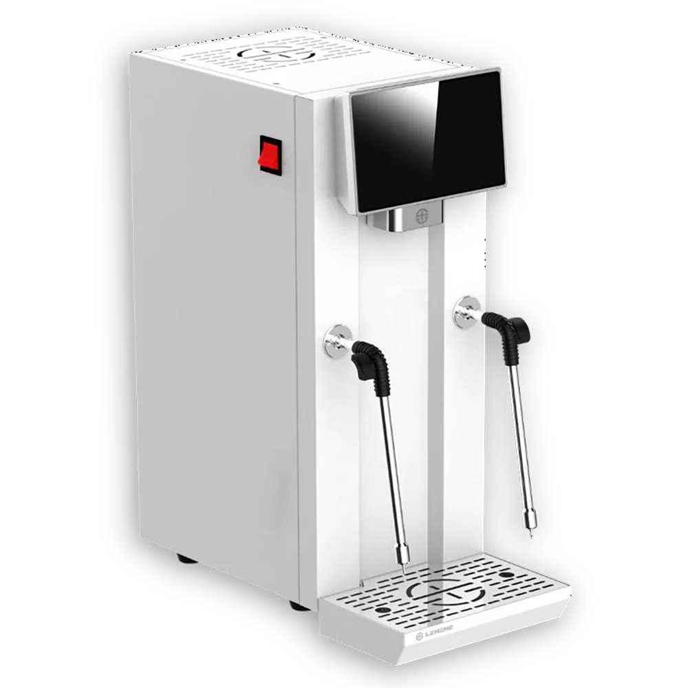PANCERKA Commercial Electric Espresso Milk Frother Machine Barista Tool with Automatic Hot Water Feature Stainless Steel Housing