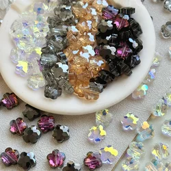 30pcs High Quality Multicolor AB Color Crystal Beads Plum Flower Shape Faceted Glass Beads For Jewelry Diy Making Necklace New