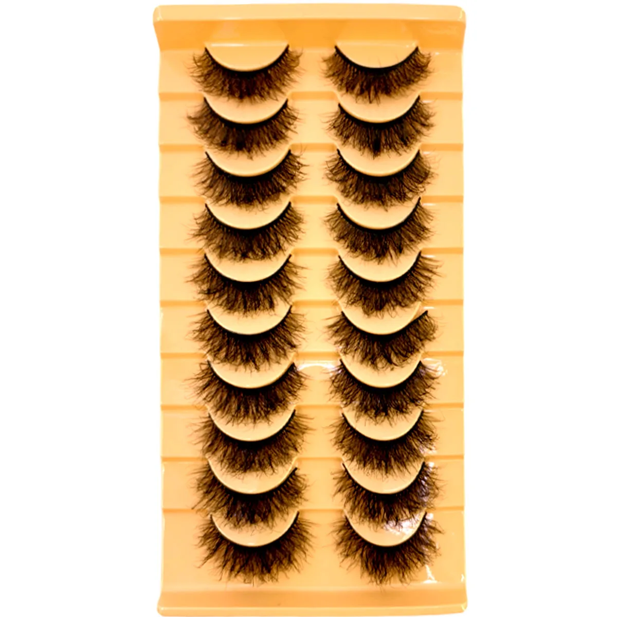 New 3D false eyelashes, natural, fluffy, short eyelash extension, thick, beauty makeup, artificial mink eyelashes, 10 pairs