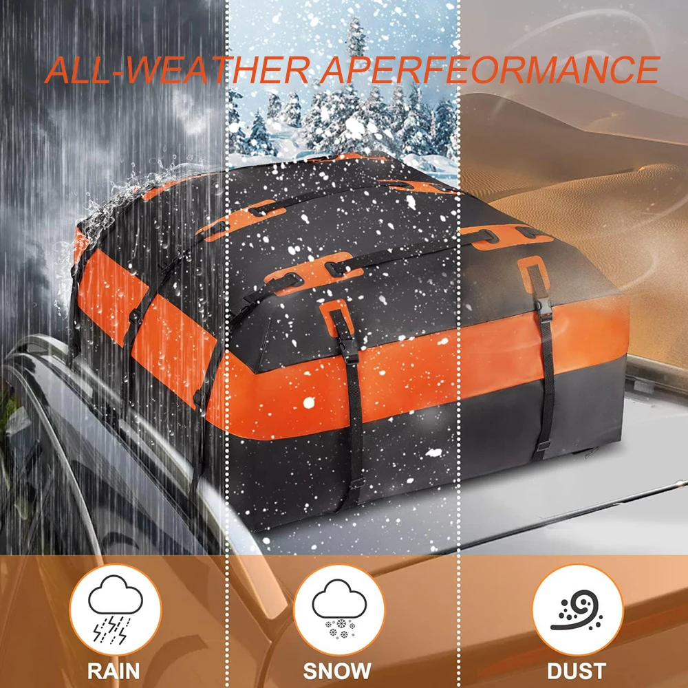 550L Waterproof Car Rooftop Cargo Luggage Carrier Storage Bag with Anti-Slip Mat PVC Carrier Bag With Enhanced Reinforced Straps