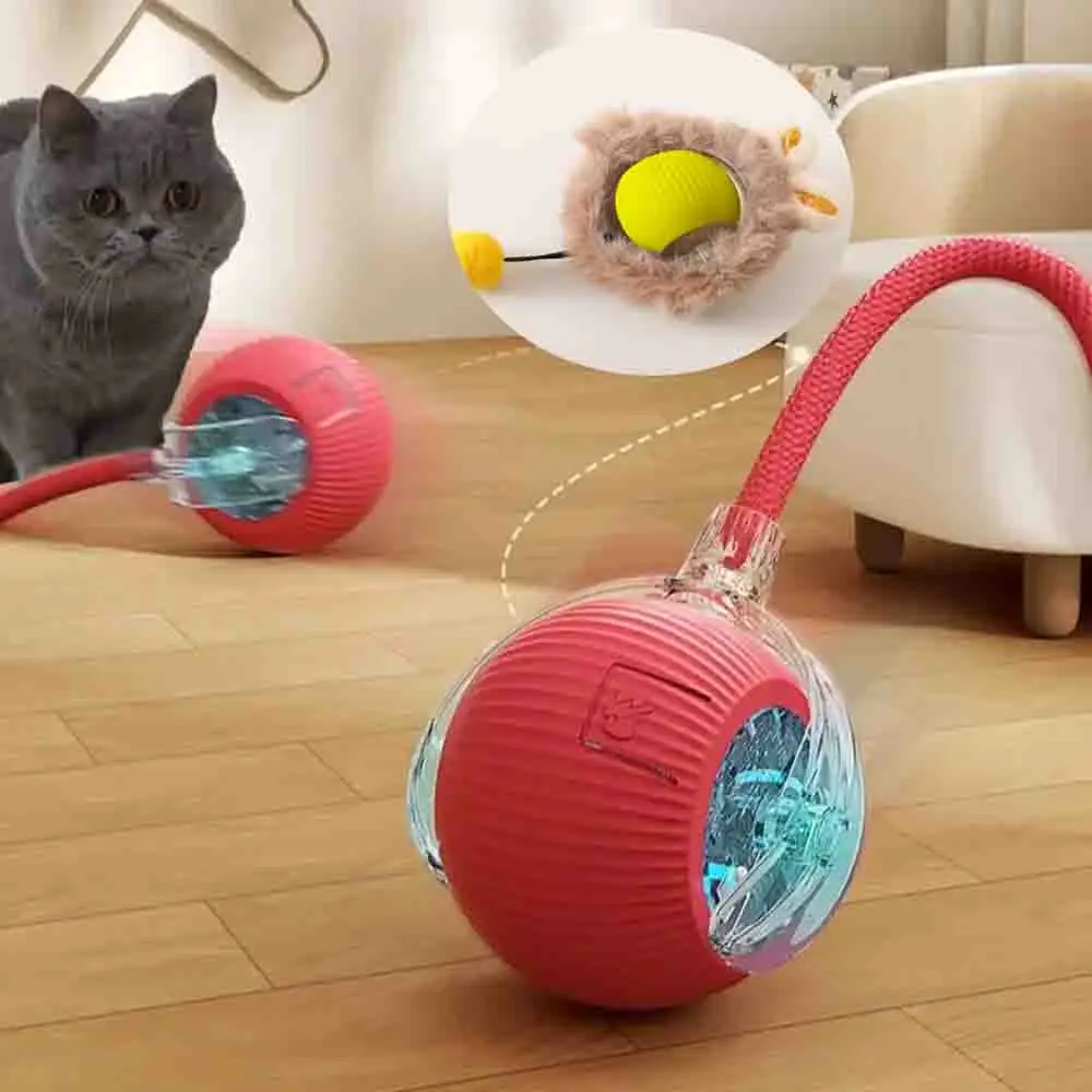 

New Cat Interactive Ball Toy Rechargeable Automatic Rolling Ball Smart Pet Electric Ball Toy Dog Cat Training Game Imitate Mouse
