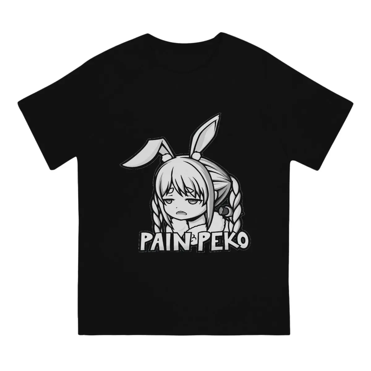 Hololive VTuber Polyester TShirts Pain Peko Usada Pekora Distinctive Men's T Shirt Funny Clothing