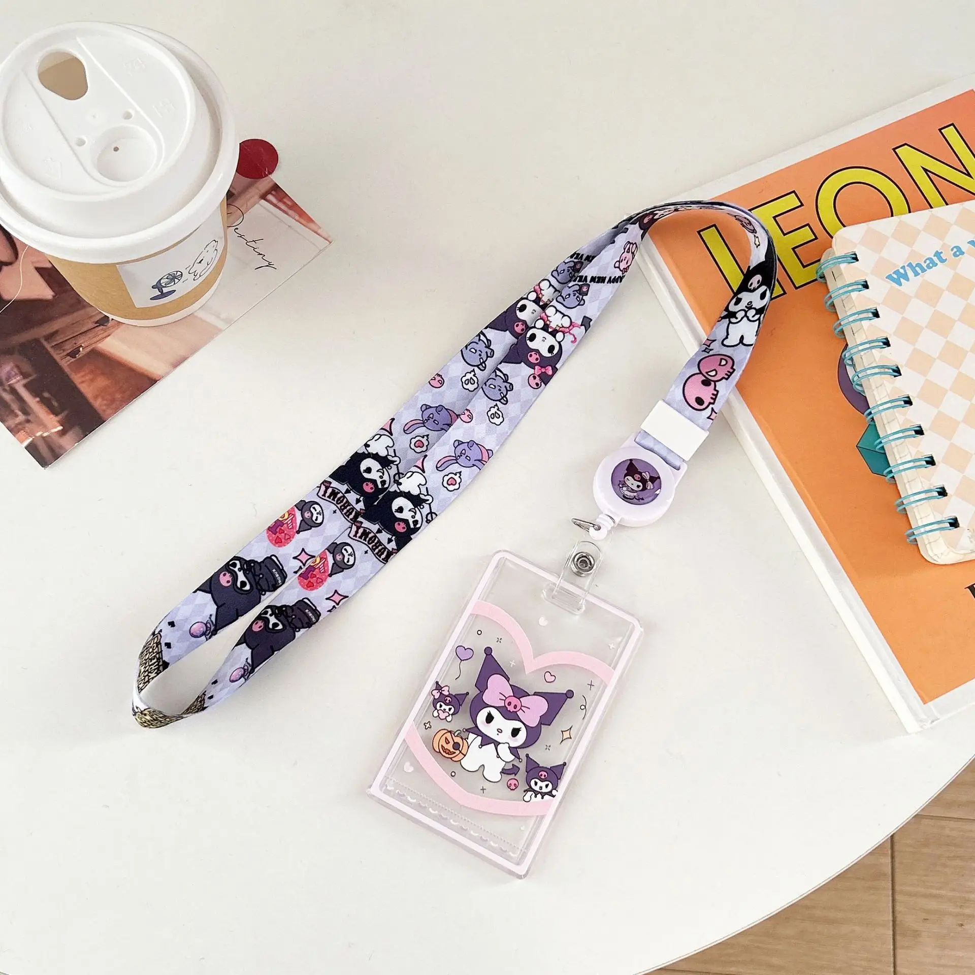 Sanrio Anime Card Sleeves Hello Kitty Kuromi Student Campus Hanging Neck  Bag Kuromi Card Holder Lanyard Id Card Meal Cards Case - AliExpress