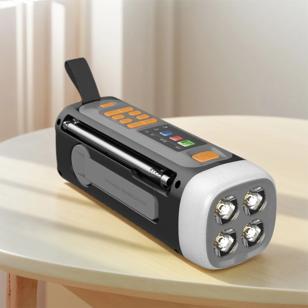 Rádio portátil dab fm com lanterna bt alto-falante rádio de emergência recarregável rádio solar para acampamento de emergência tempestade sobrevivência