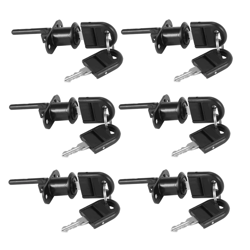 AS94-6X liga de zinco computador mesa armário caixa de correio gaveta armário cam lock com chaves, preto