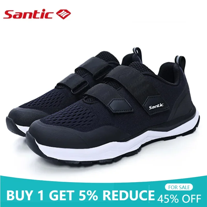 Santic Cycling Shoes MTB Bike Shoes Rubber Sole Breathable Fabric Cycling Sneakers Unisex Casual Shoes KMS20025