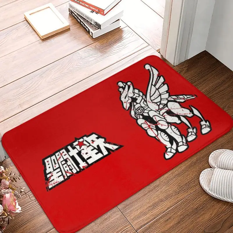 Custom Knights Of The Zodiac Saint Seiya Pegasus Fantasy Doormat Mat Anti-Slip Bathroom Kitchen Garage Rug Carpet 40*60cm