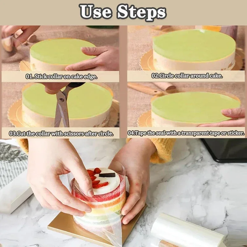 Cake Collars Transparent Mousse Cake Surround Film Thickened Cake Edges DIY Chocolate Mousse Dessert  Baking Decoration Tool