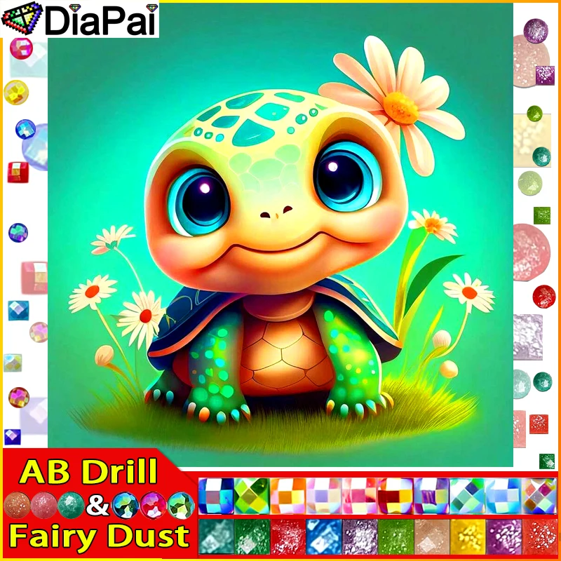 DIAPAI Fairy Dust AB 5D Diamond Painting Full Drill Diamond Embroidery 