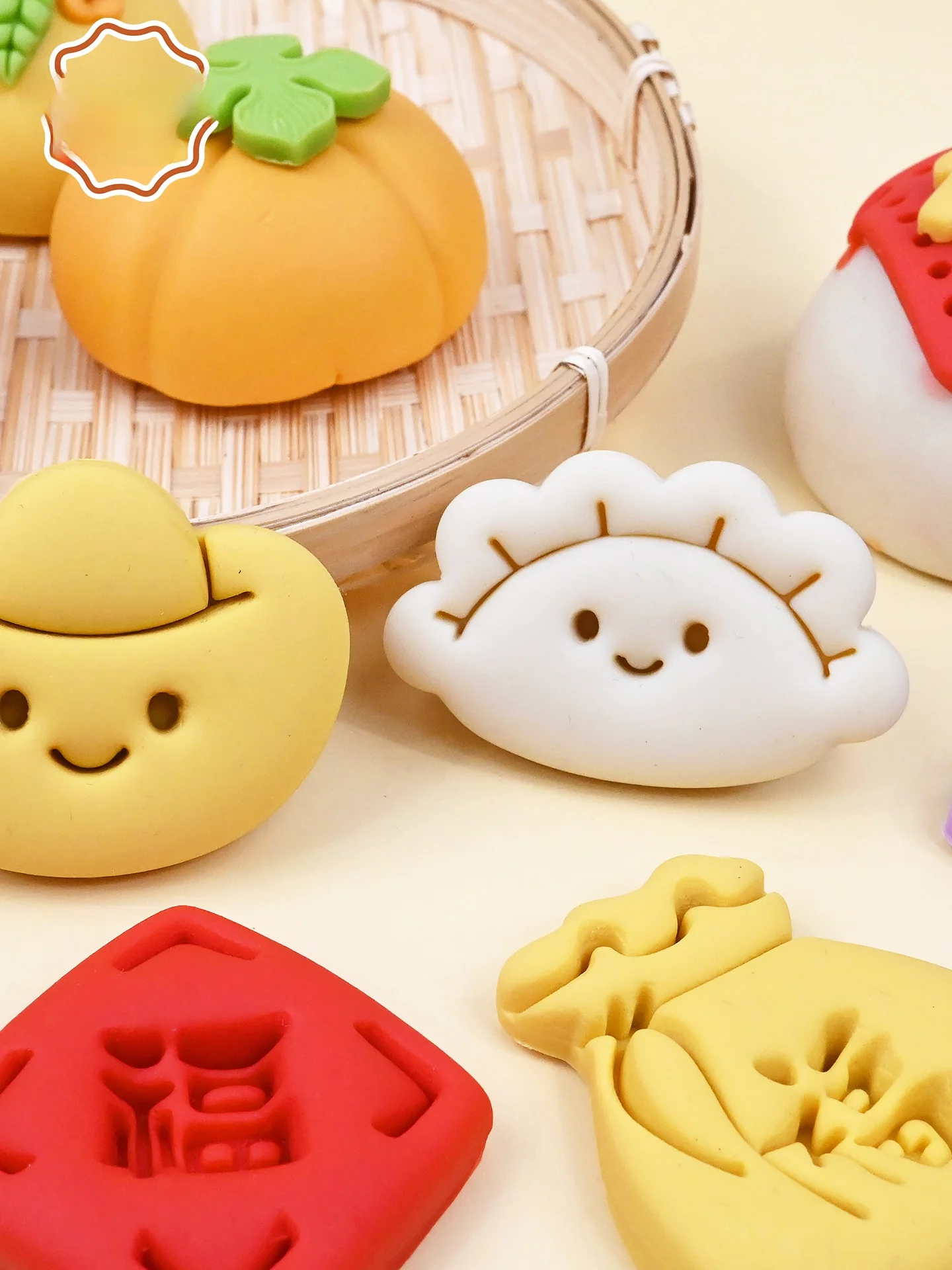 Lamb Year New Year Cute Dumpling Cutter Tool Bread Mold Baking Tools Cartoon Style PLA Material Hand Washable for All Ages