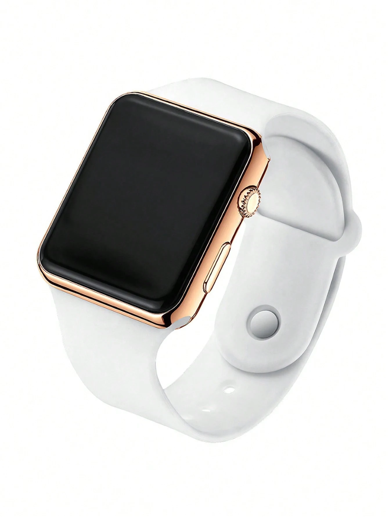 Fashionable, minimalist, universal square LED black watch, student waterproof, luminous sports electronic watch