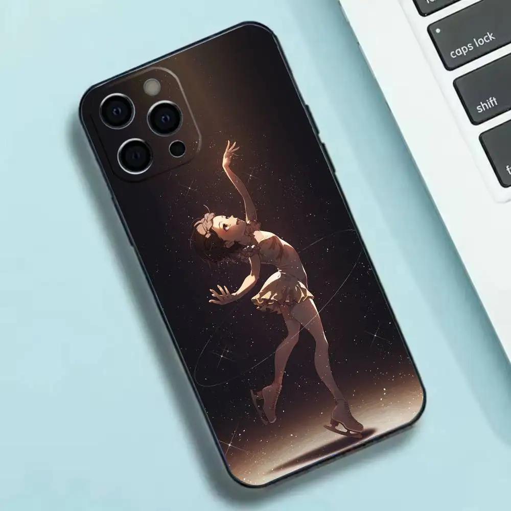 حافظة هاتف أنيمي على شكل زهرة لهاتف آيفون 17، 16,15,14,13,12,11 X XR Plus، غطاء أسود ناعم آخر