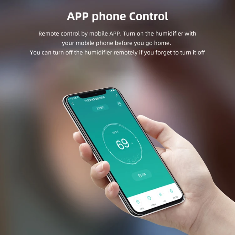 Защита мощности, домашнее приложение для спальни, Wi-Fi, сенсорный экран, умный бытовой увлажнитель воздуха 28 Вт, 6 л