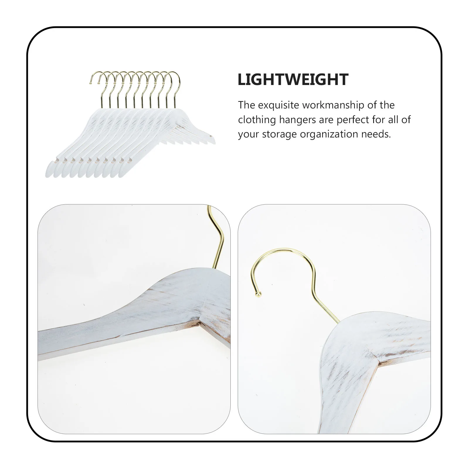 

10pcs Hangers Baby Clothing Infant Wooden Non Slip Closet Childrens Baby Hangers For Closet Home Storage