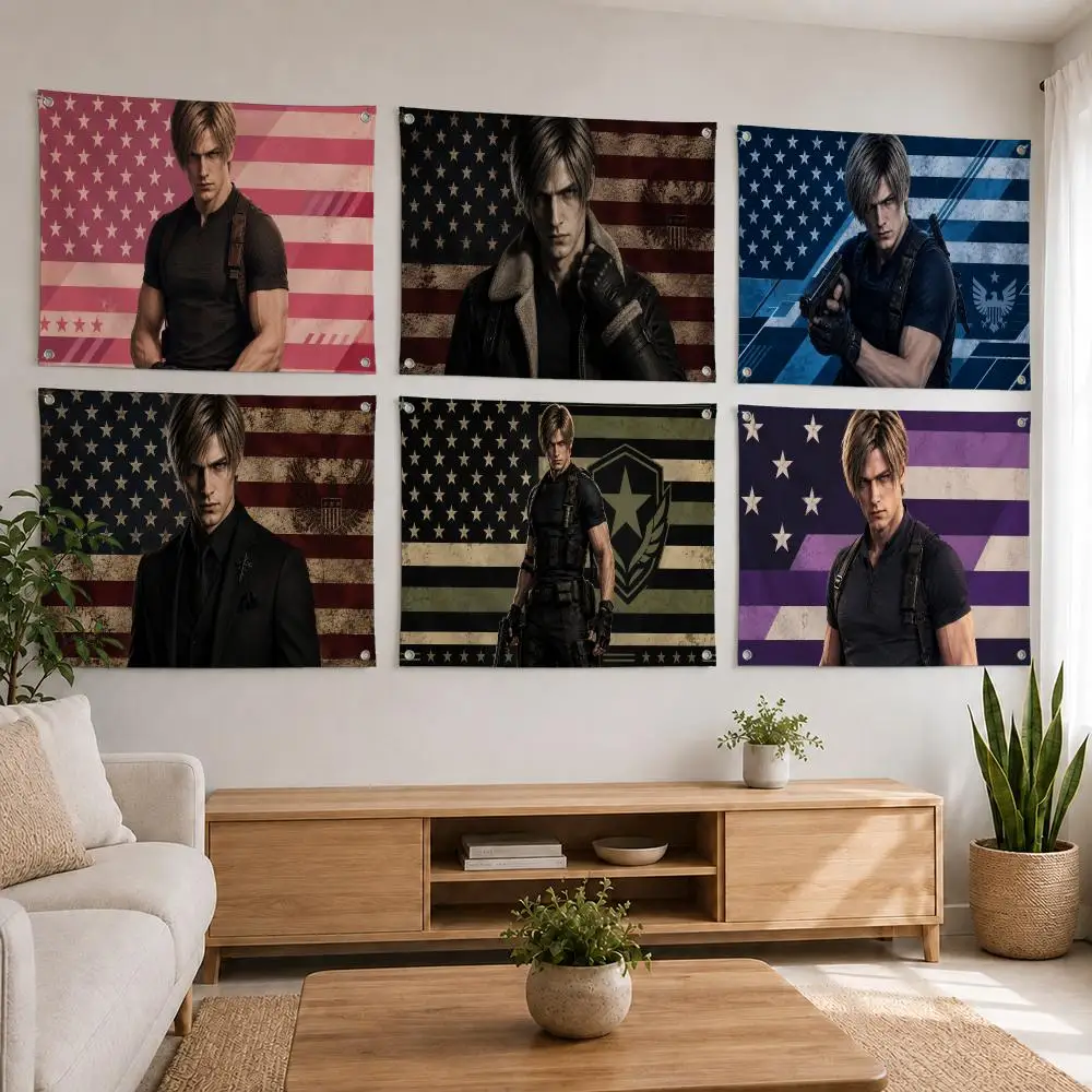 L-leon Kennedy Game Flags Flag Soft Skin-friendly Durable Tapestry Outdoor Party Home Living Room Bedroom Decoration