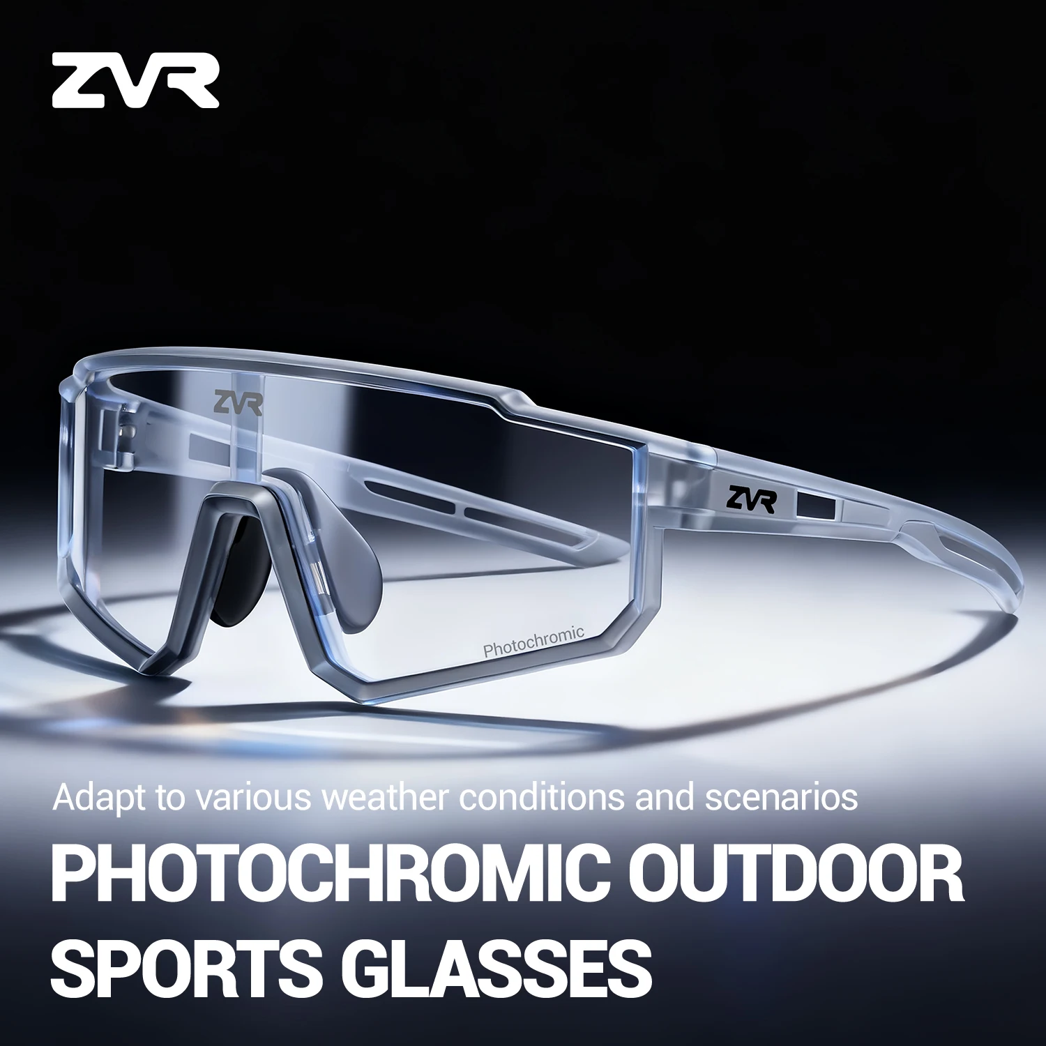 

ZVR UV400 HD Photochromic Outdoor Sports Sunglasses Stylish Casual Glasses Fishing Cycling Running Driving and MTB Sunglasses