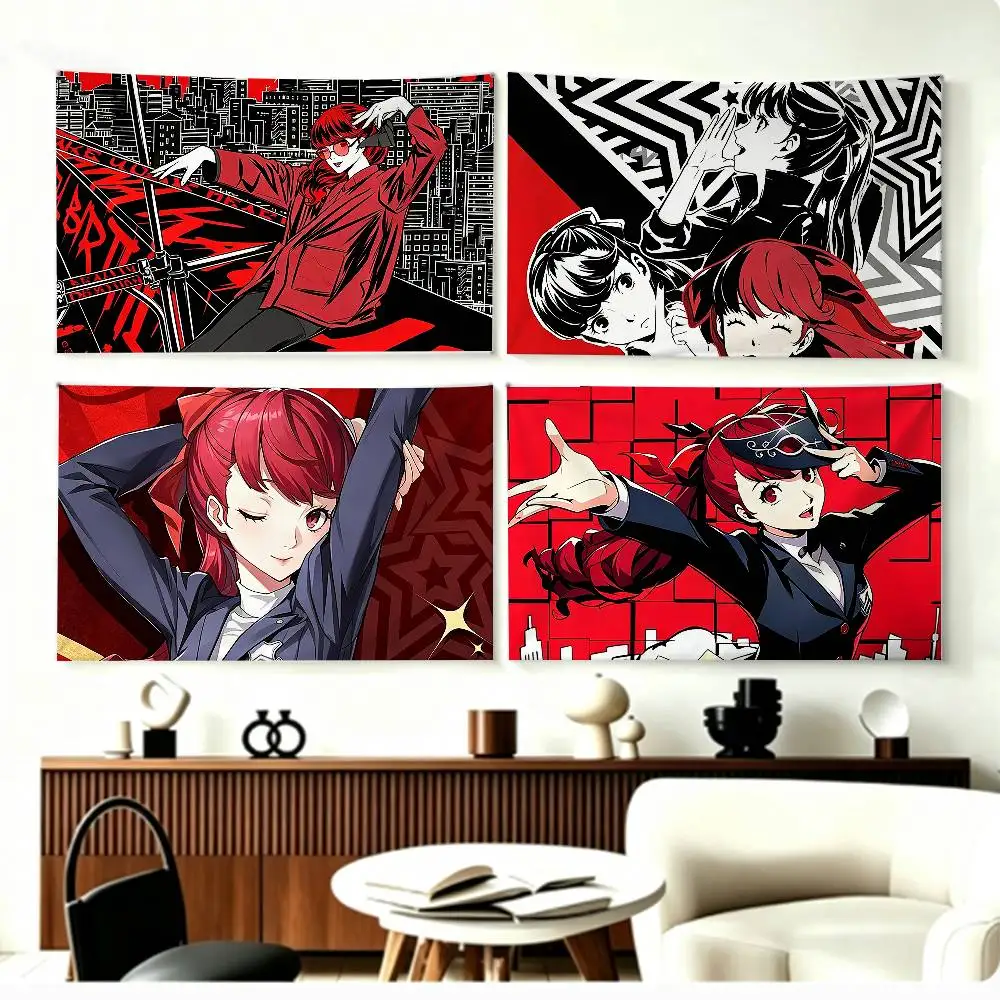 COOL K-Kasumi Persona Yoshizawa 5   Flags Wall Hanging Background Art Banner for Bedroom Home Outdoor Decor
