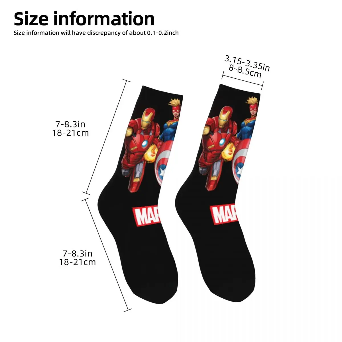 Boys Girls Lovely Socks Comics Characters Product Soft Captain America Sock Suit For All Seasons