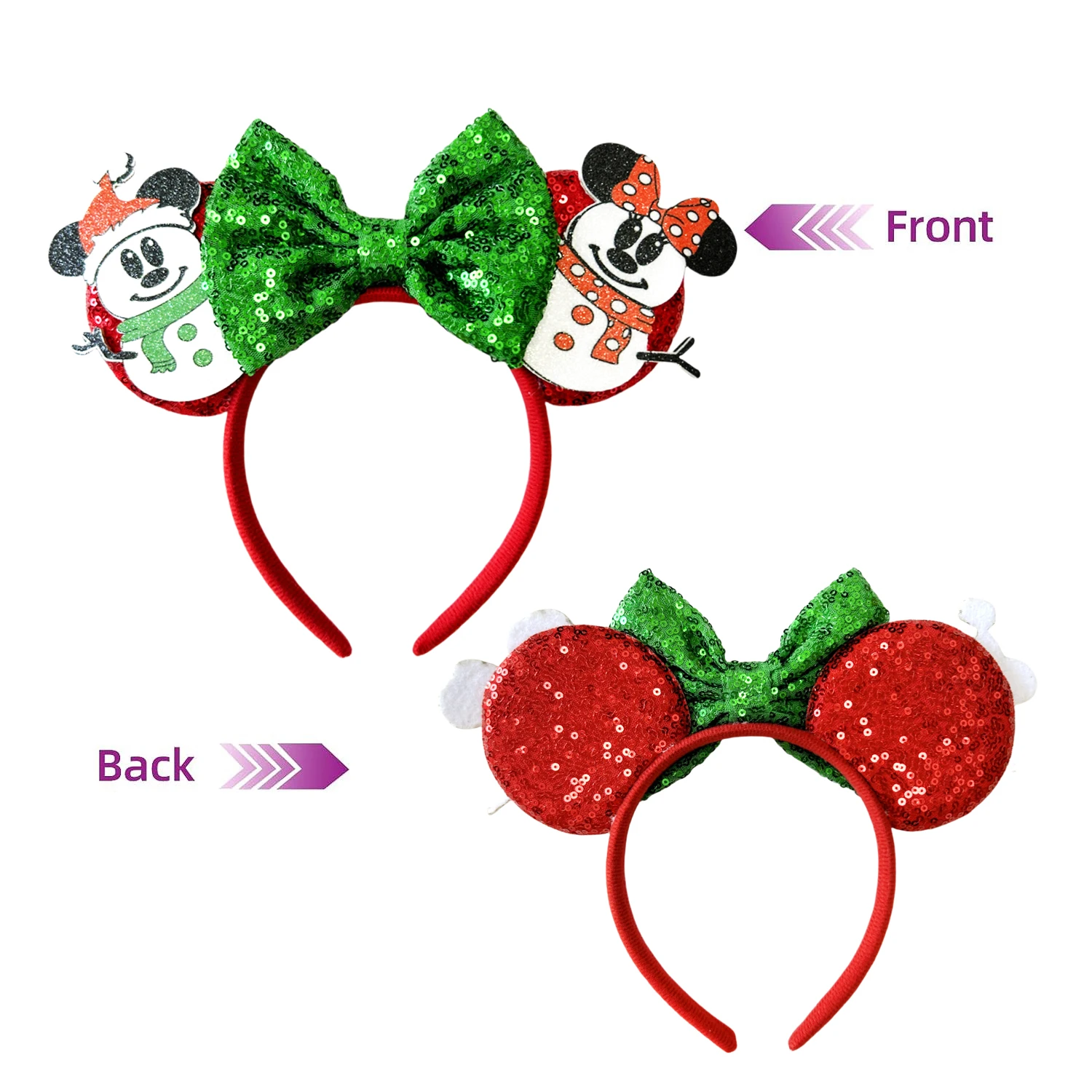 Diadema de Mickey Mouse para mujer, accesorios para el cabello de Navidad, lazo, sombrero de vaquero, diademas de Buzz Lightyear