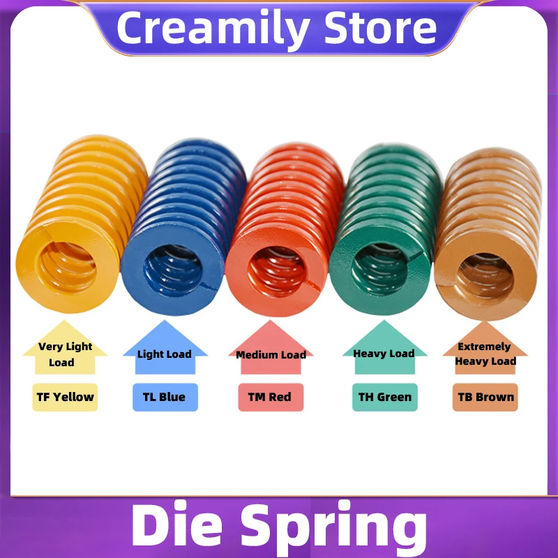 

Creamily 2PCS Heavy Loading Spiral Stamping Compression Die Mould Spring Inner Diameter 20mm Red Blue Yellow Green Brown