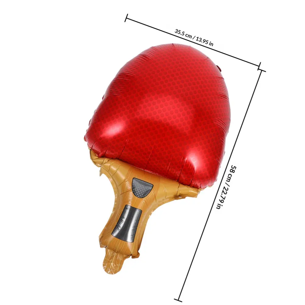 3Pcs Sports Table Tennis Racket Balloons Inflatable Leak-Resistant Birthday Party Decorations Outdoor Event Supplies