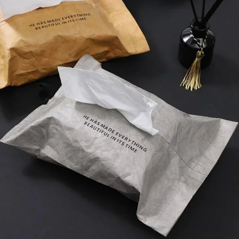 Soporte para pañuelos de coche creativo, funda y bolsa