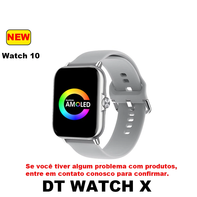 

DT Watch X Smart Watch for Men Women 46mm Amoled Screen Local Music Message Photos Album Compass Bluetooth Smart Watch 2024