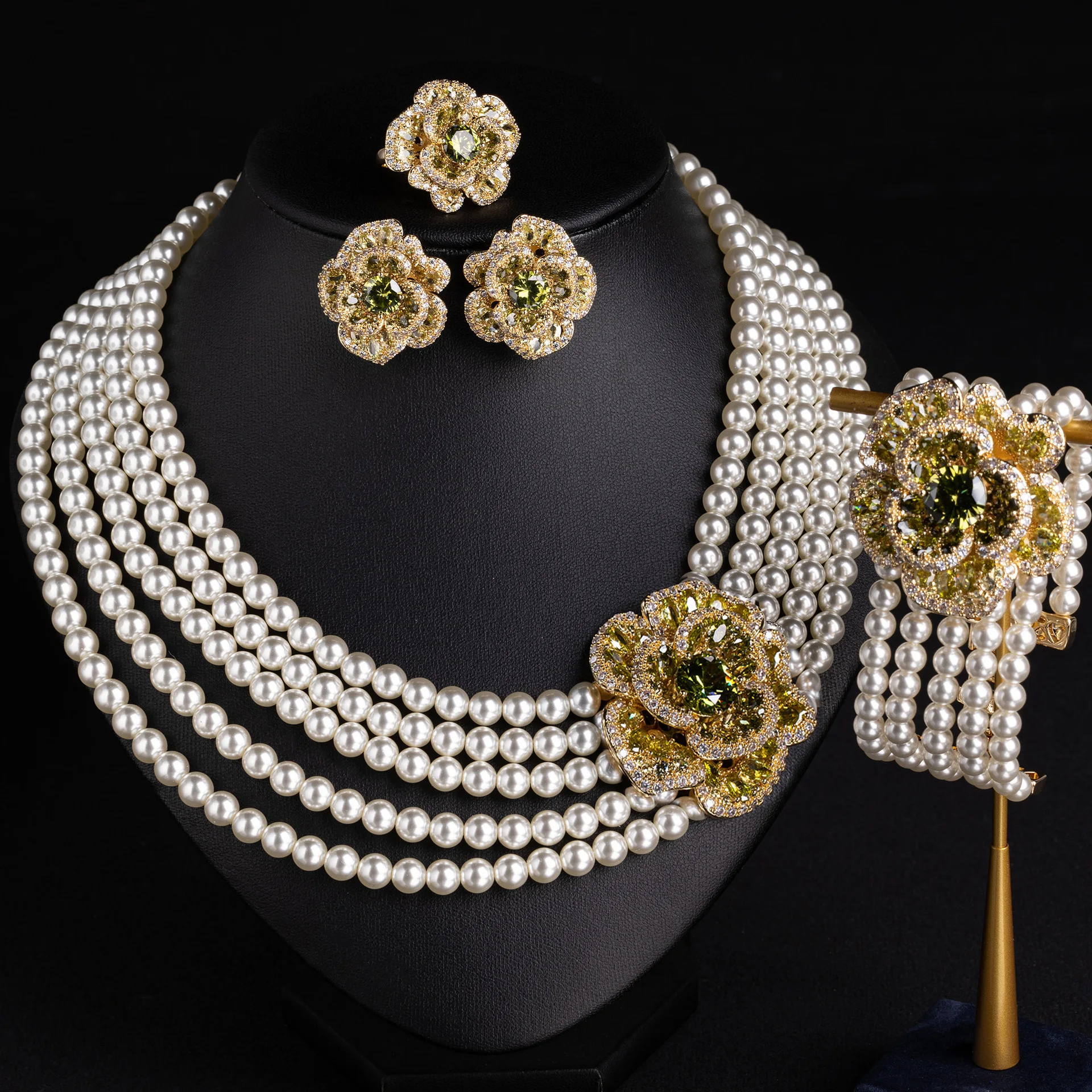 طقم مجوهرات من 5 قطع لحفلات ال - مراجعة Pearl Necklace Set وسعره
