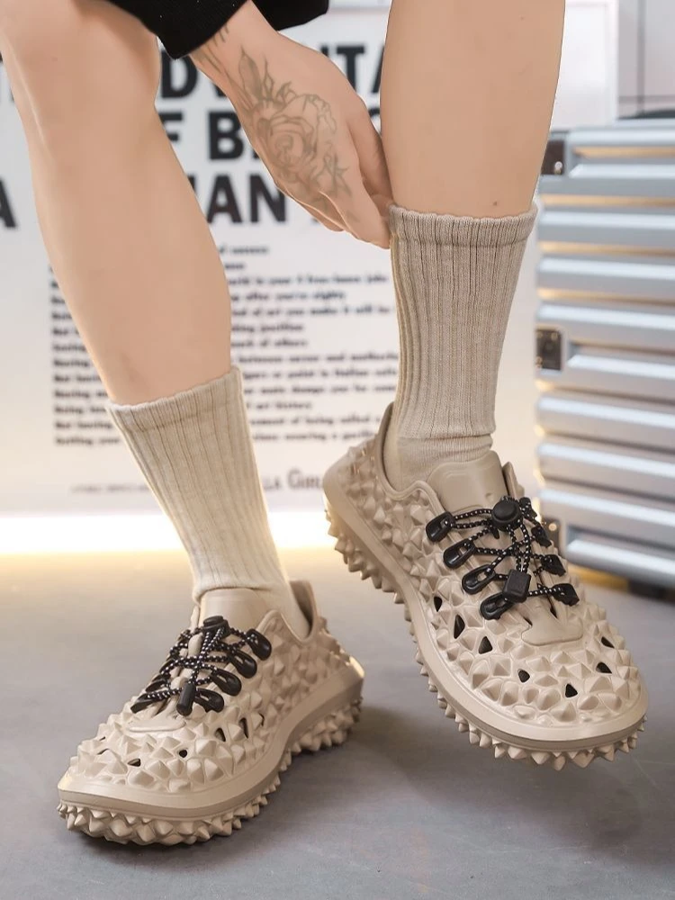 

Спортивная обувь с открытыми отверстиями, мужская обувь с закрытым носком и платформой, оригинальная летняя распродажа, Новое поступление, дышащие мужские сандалии номер 41,