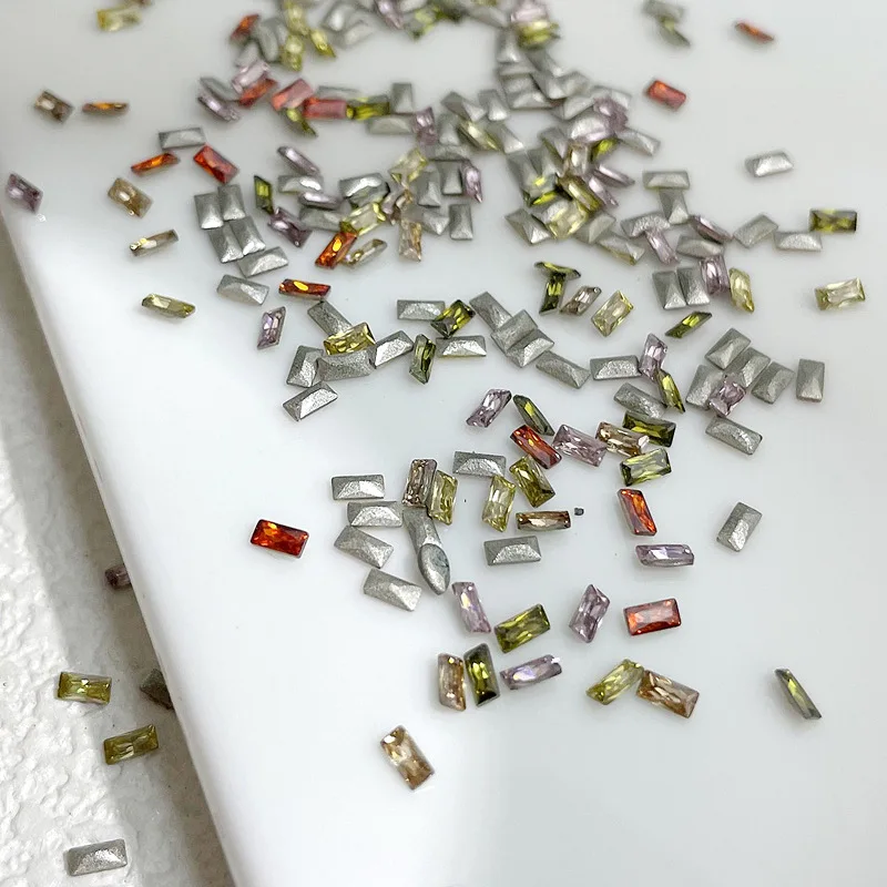 40PCS 미니 3D 지르콘 네일 아트 장식 라인 석 후작 Briolette 다이아몬드 액세서리 손톱 매니큐어 용품 재료