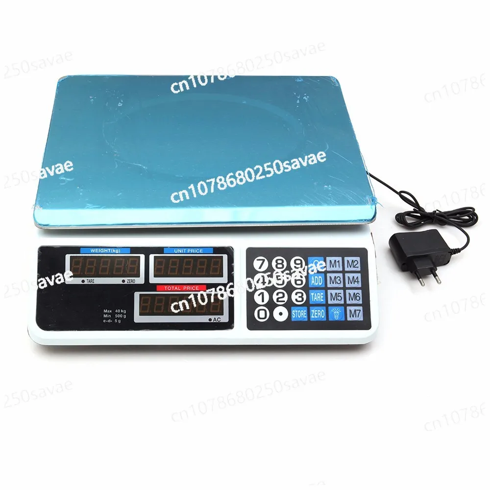 Weighing Scale Price Computing Scale for Store Supermarket Rechargeable 30KG Stainless Steel Electronic Scale Food Meat Counting