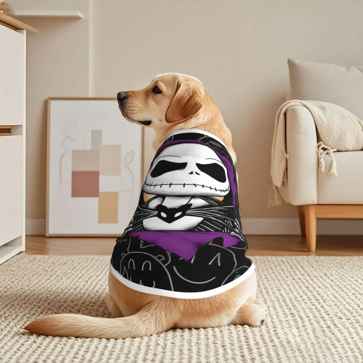 Chalecos para mascotas Jack Skellington de malla personalizados, ropa para mascotas de pesadilla antes de Navidad, decoración, ropa para perros de verano a la moda