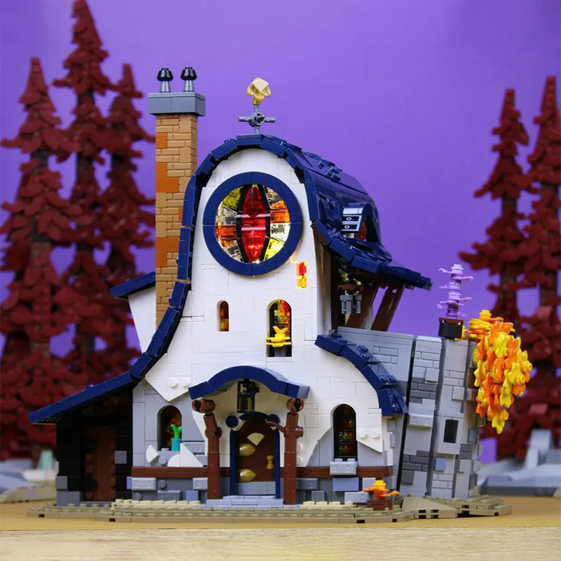 Blocchi di costruzione modello "Owl House" da 4053 pezzi, design a due piani con elementi magici, ideali per gli appassionati di animazione