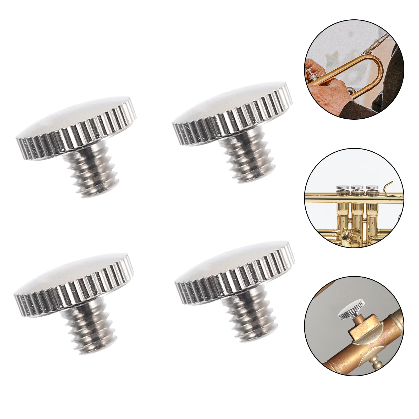 

5 PCS Small Screw Button for Trumpet Finger Ring Holder Slide Fixing Musical Instruments Dedicated Piston Alloy